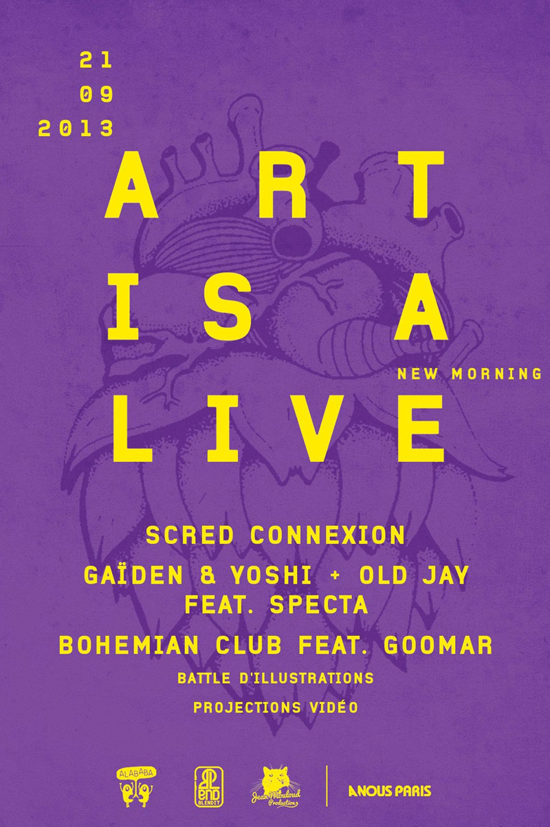 Sam 21 Sept 2013 : Art Is A Live