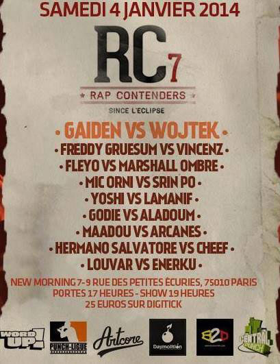 Sam 04 Jan 2014 : Rap Contenders