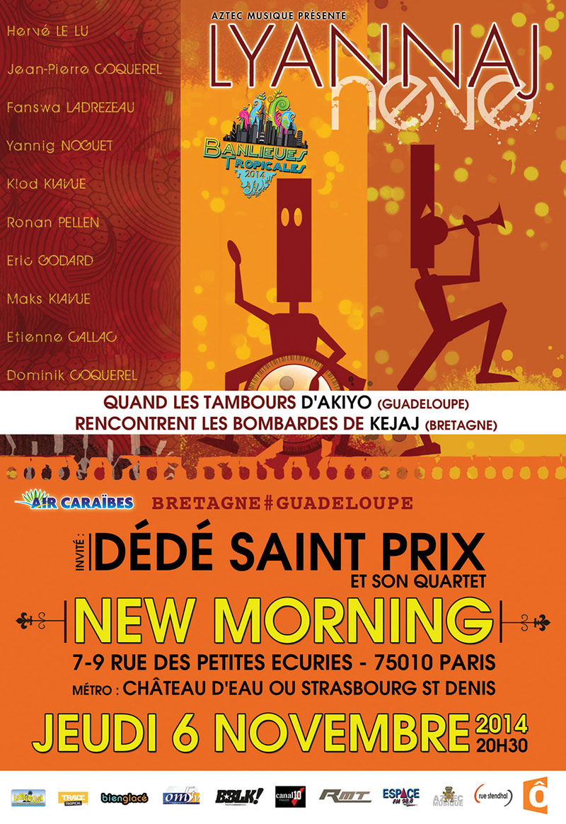 Jeu 06 Nov 2014 : Lyannaj & Dédé Saint-prix Quintet