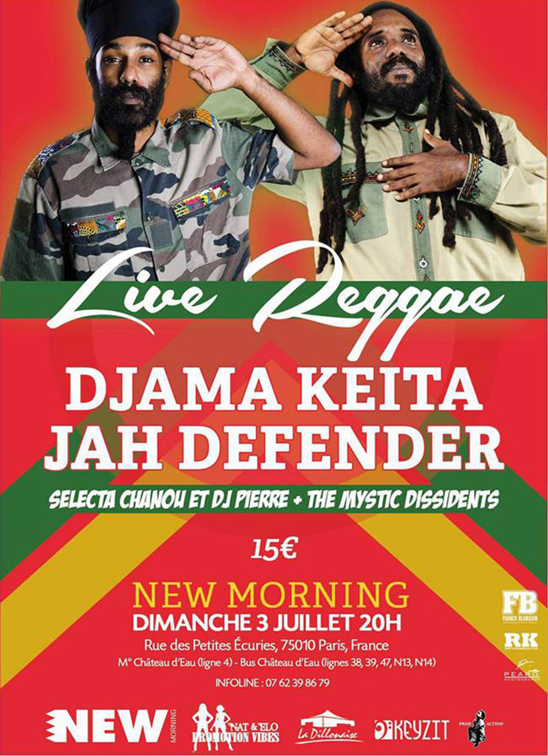 Dim 03 Juil 2016 : Djama Keita & Jah Defender