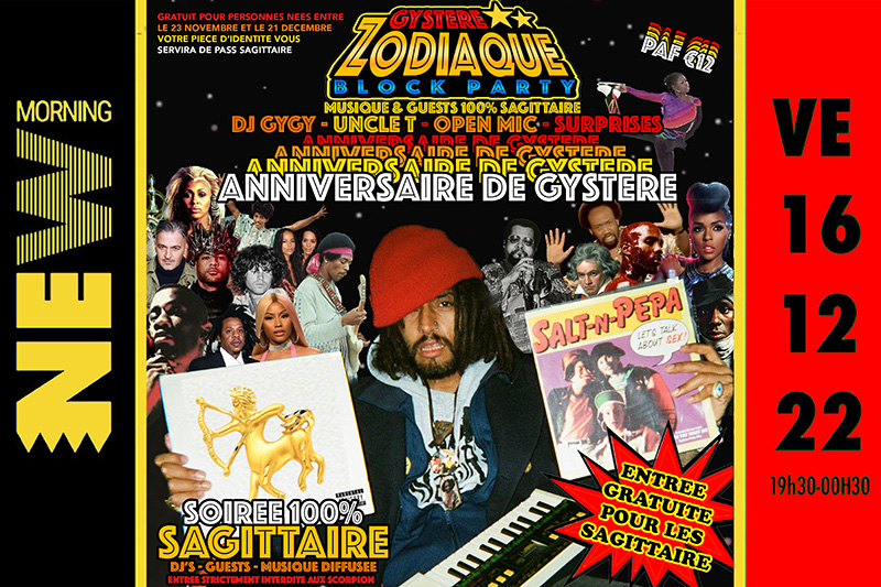 Ven 16 D�c 2022 : Gystere Zodiaque Block Party
